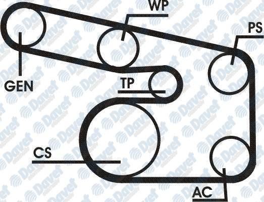 CONTI 6PK1900 Kanalli Kayis Astra Vectra A-B (Ac) Transit 93-02 (68437)